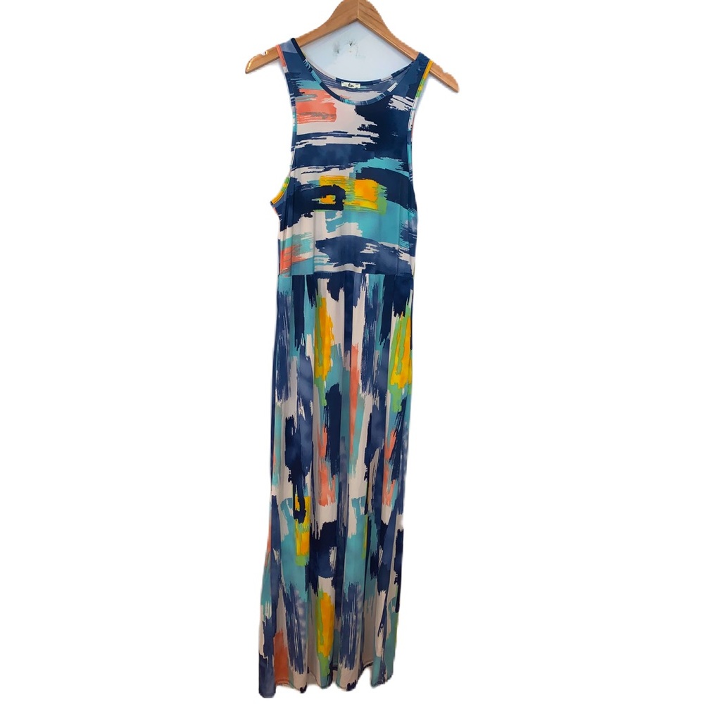 Egs Watercolor Tank Maxi Dress Size L